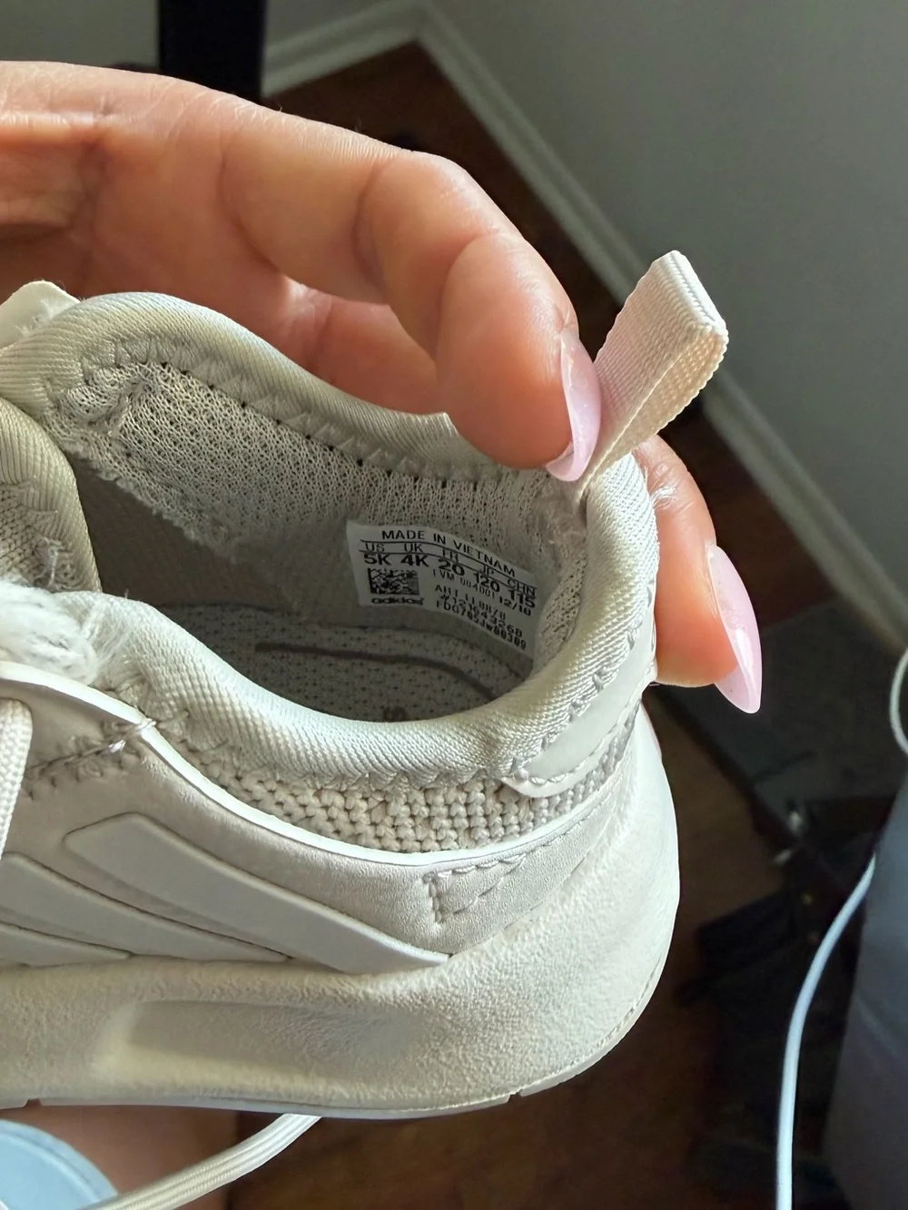 adidas Cream Knit Slip-On Kids Sneakers